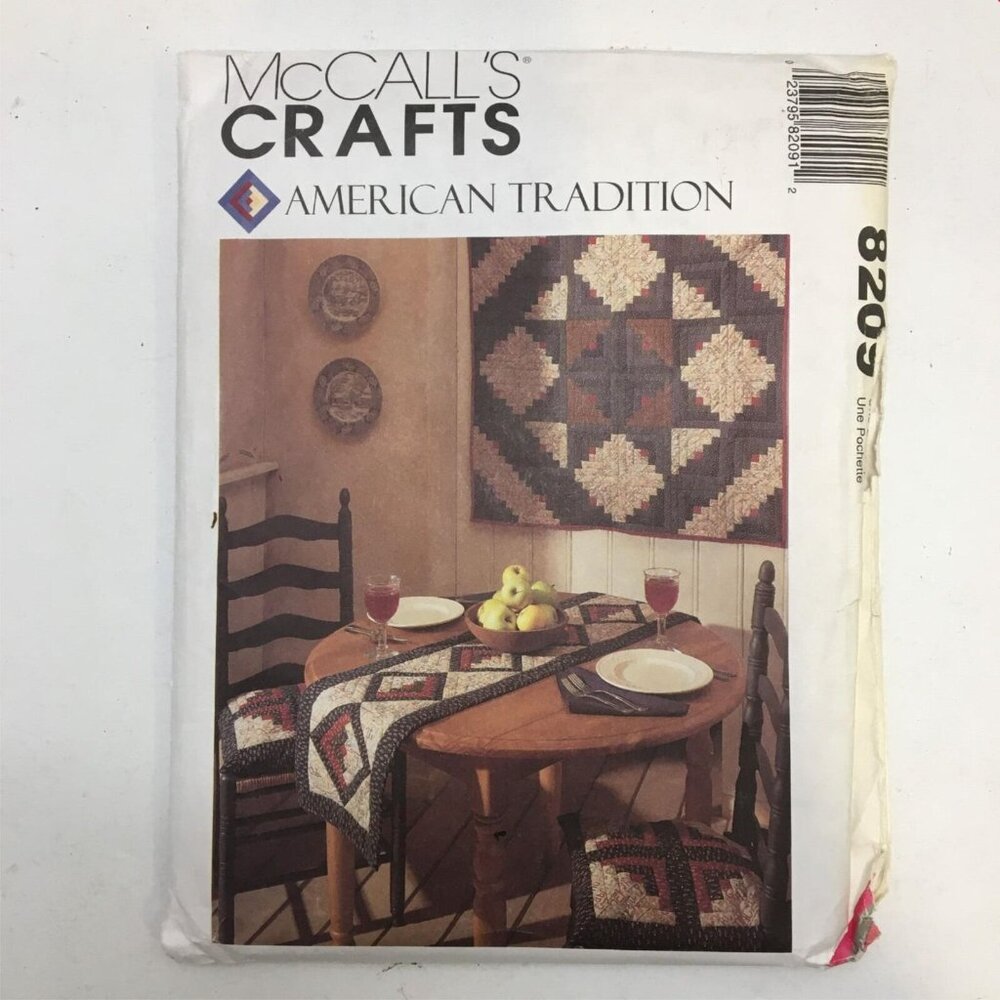 McCalls Crafts American Tradition 8209 Quilting Sewing Pattern Runner Apron